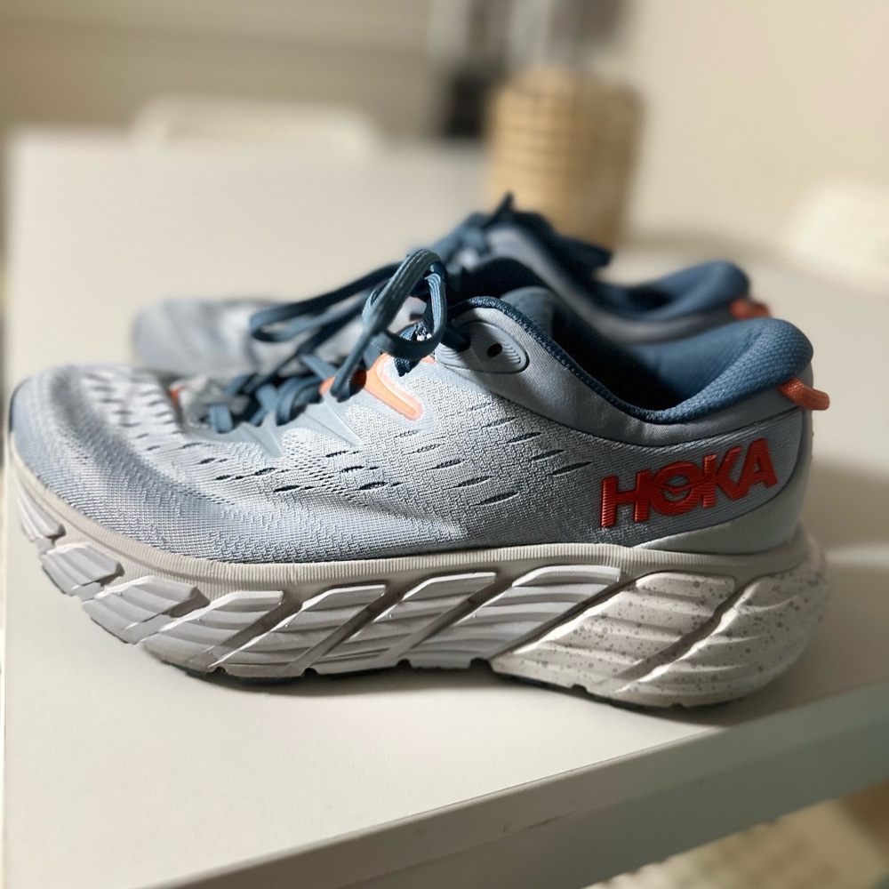 Hoka Blue and Orange Women's Sneakers